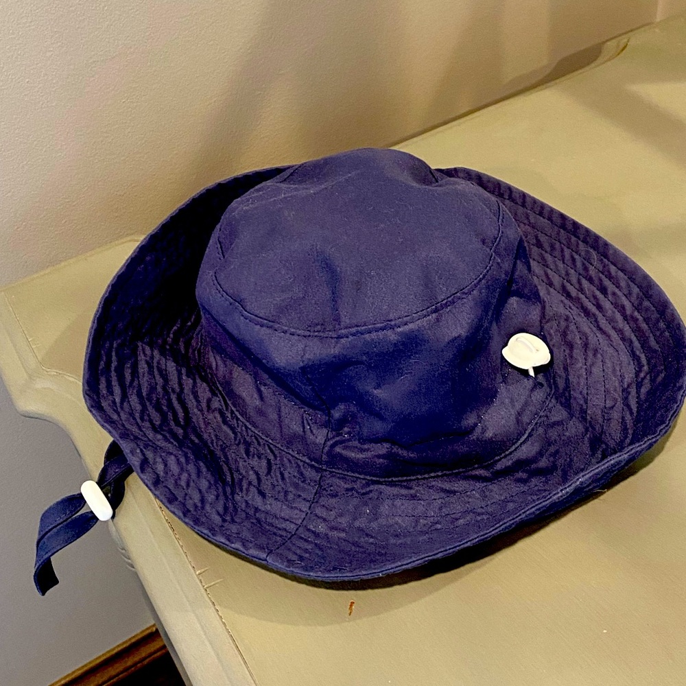 Navy toddler boy sun hat
